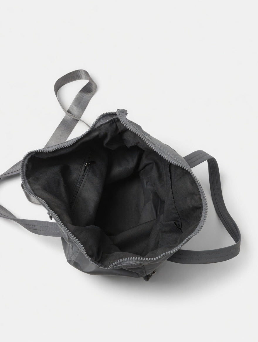 Multi-Functional Nylon Bag – Convertible Tote Backpack with Green Pocket