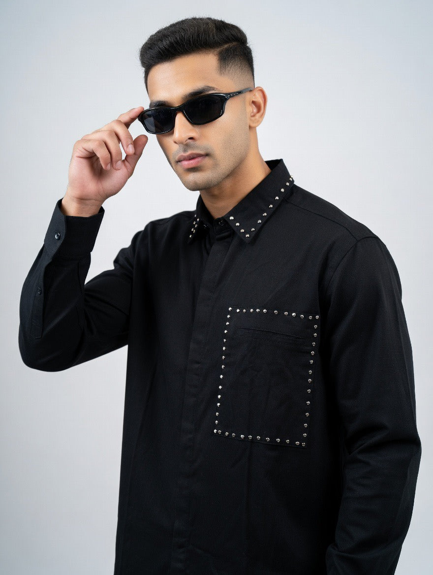 Studded Velvet Shirt