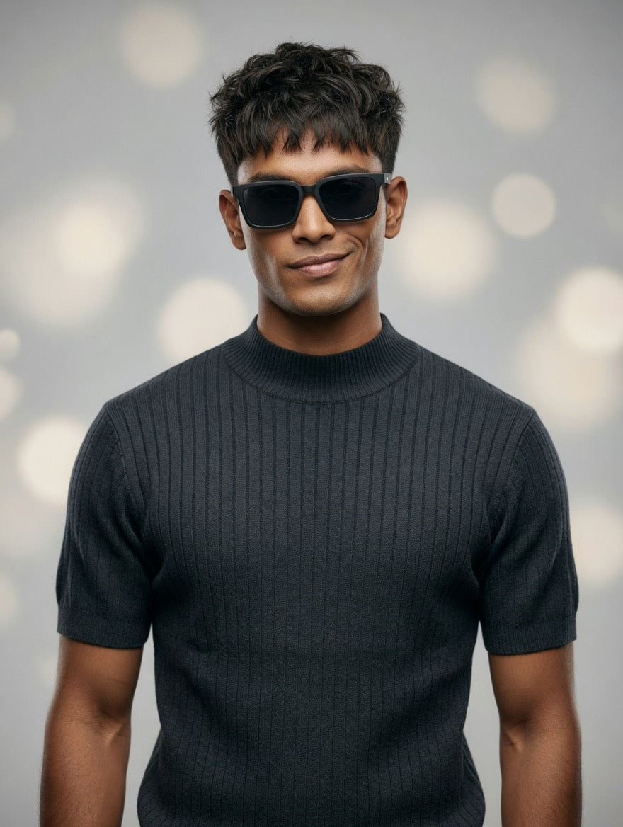 Ribbed Knit Sweater Tee