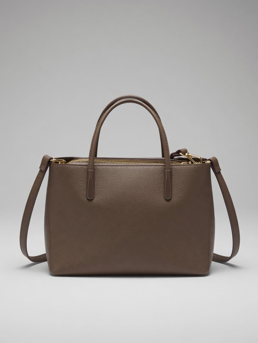 Signature Pebbled Faux Leather Tote Bag