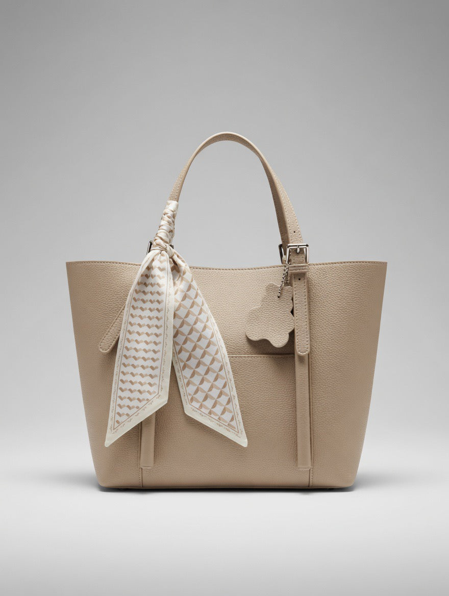 Premium Pebbled Structured Tote Bag