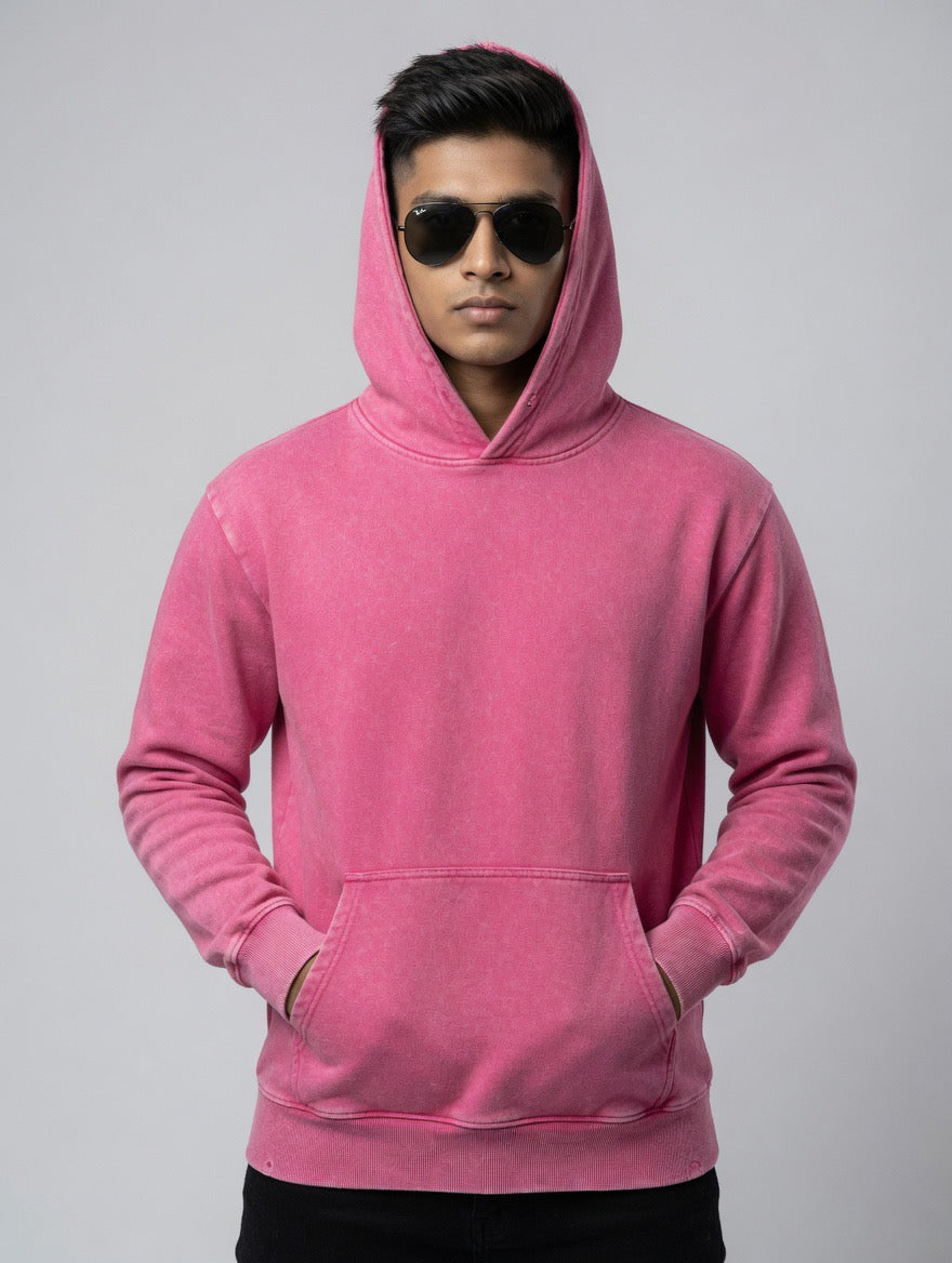 Acid-Wash Oversized Hoodie