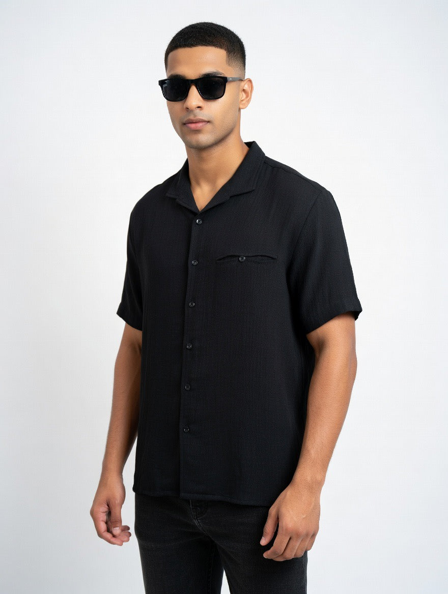 Cuban Collar Camp Shirt
