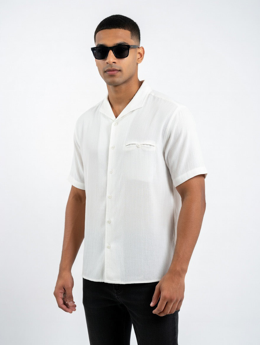 Cuban Collar Camp Shirt
