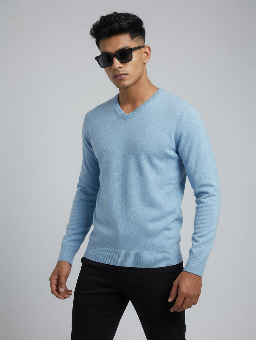 V-Neck Knit Sweater