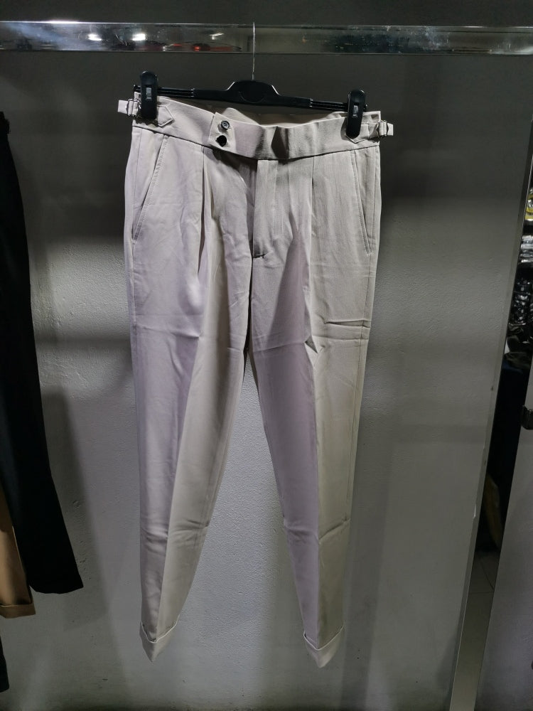 Korean double button fitted trousers