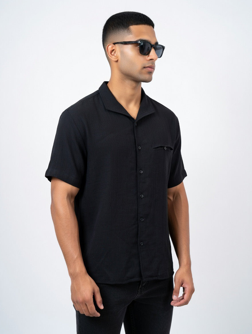 Cuban Collar Camp Shirt