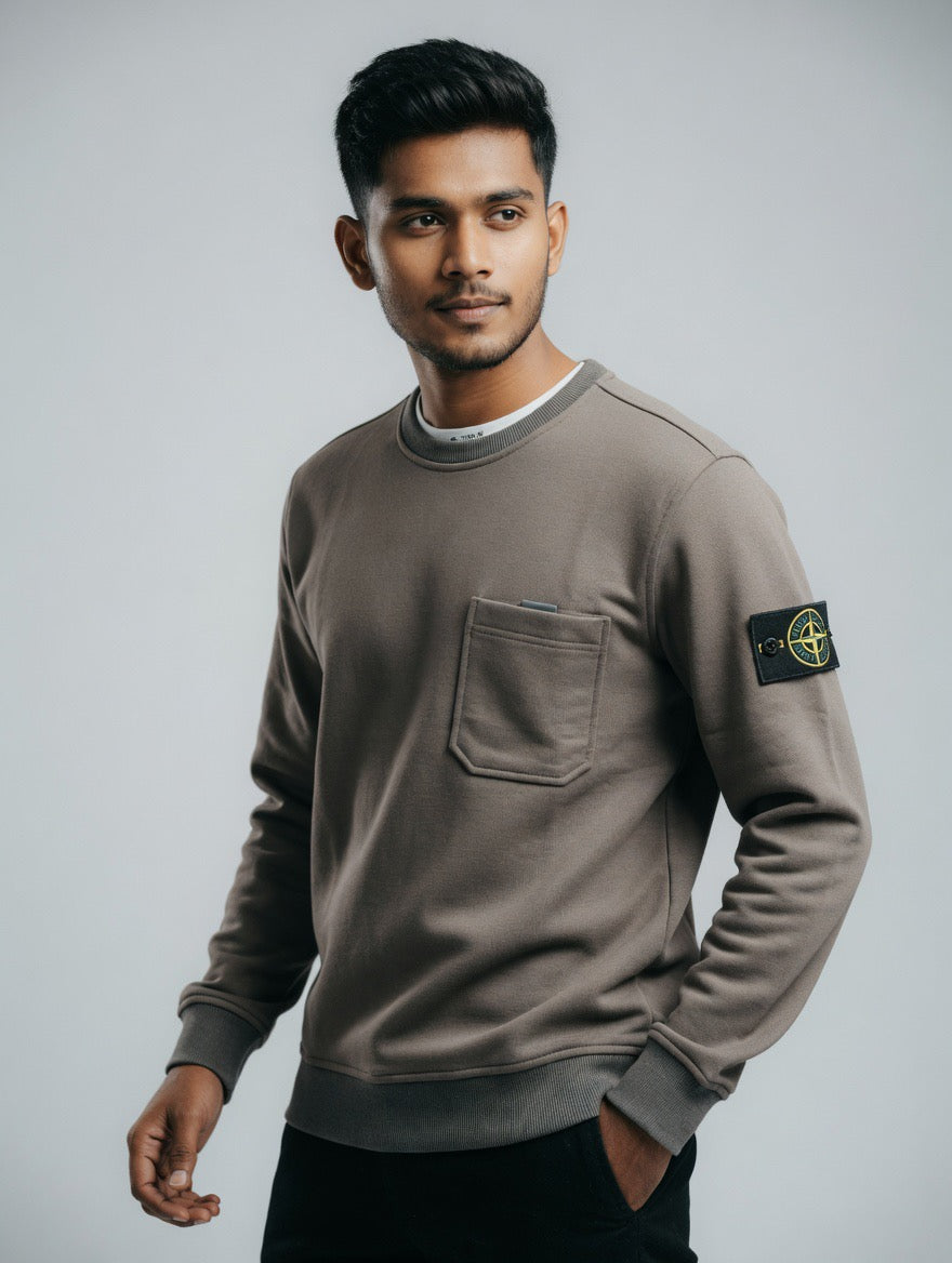 Premium Stone Island Inspired Crew Neck Sweatshirt