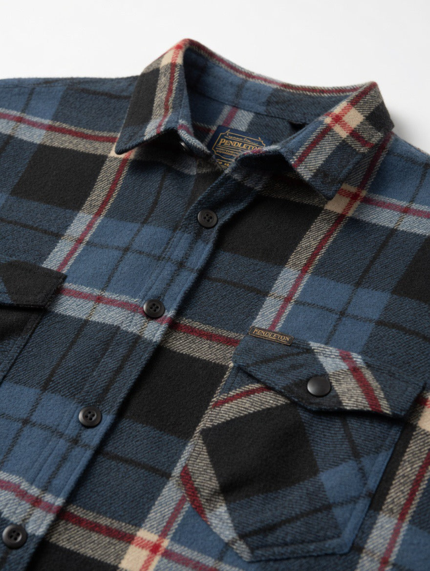 Men’s Teal Plaid Flannel Shirt | Premium Oversized Long Sleeve Button-Down Shirt