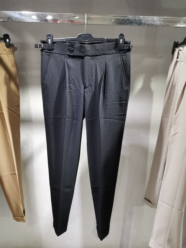 Korean double button fitted trousers