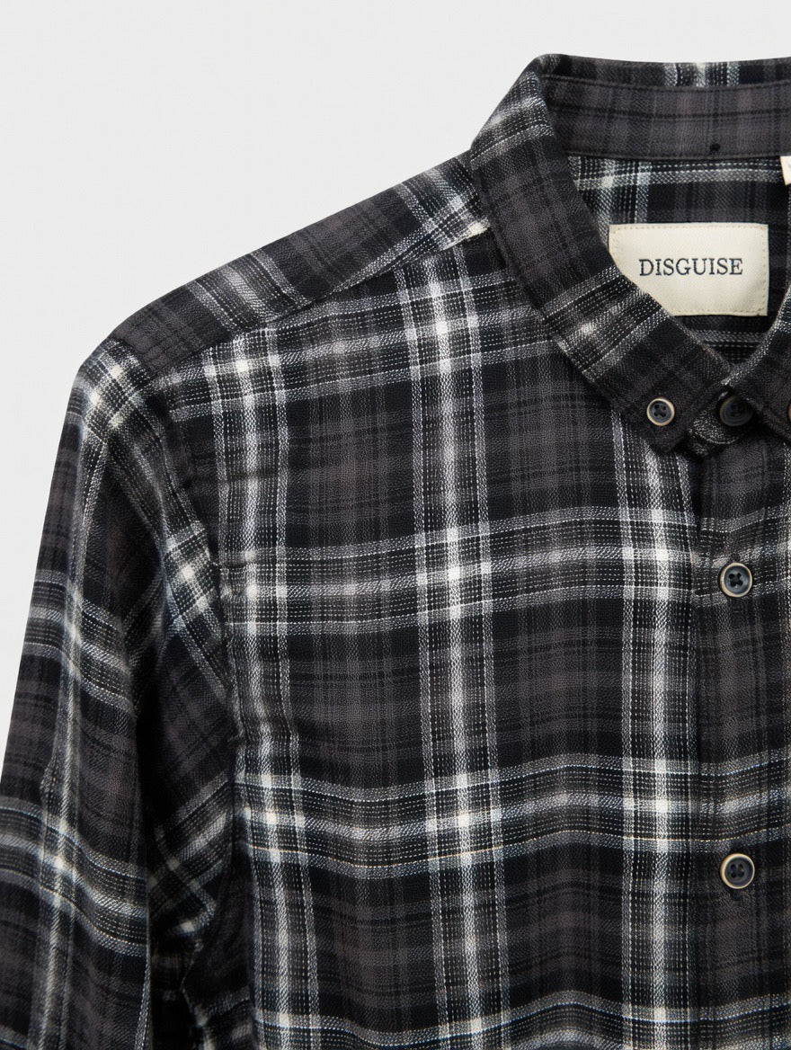 Premium Black Plaid Flannel Shirt