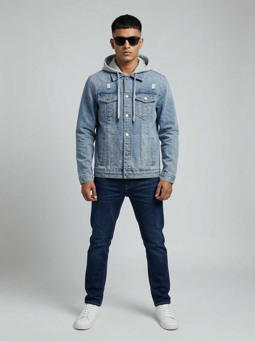 Denim Jacket with removeable hood
