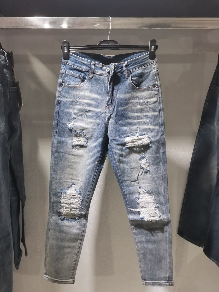 Softened heavy duty jeans