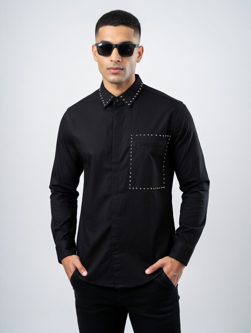 Studded Velvet Shirt