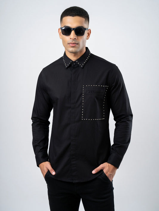Studded Velvet Shirt