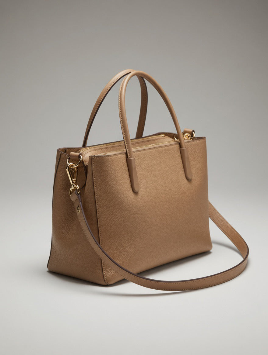 Signature Pebbled Faux Leather Tote Bag