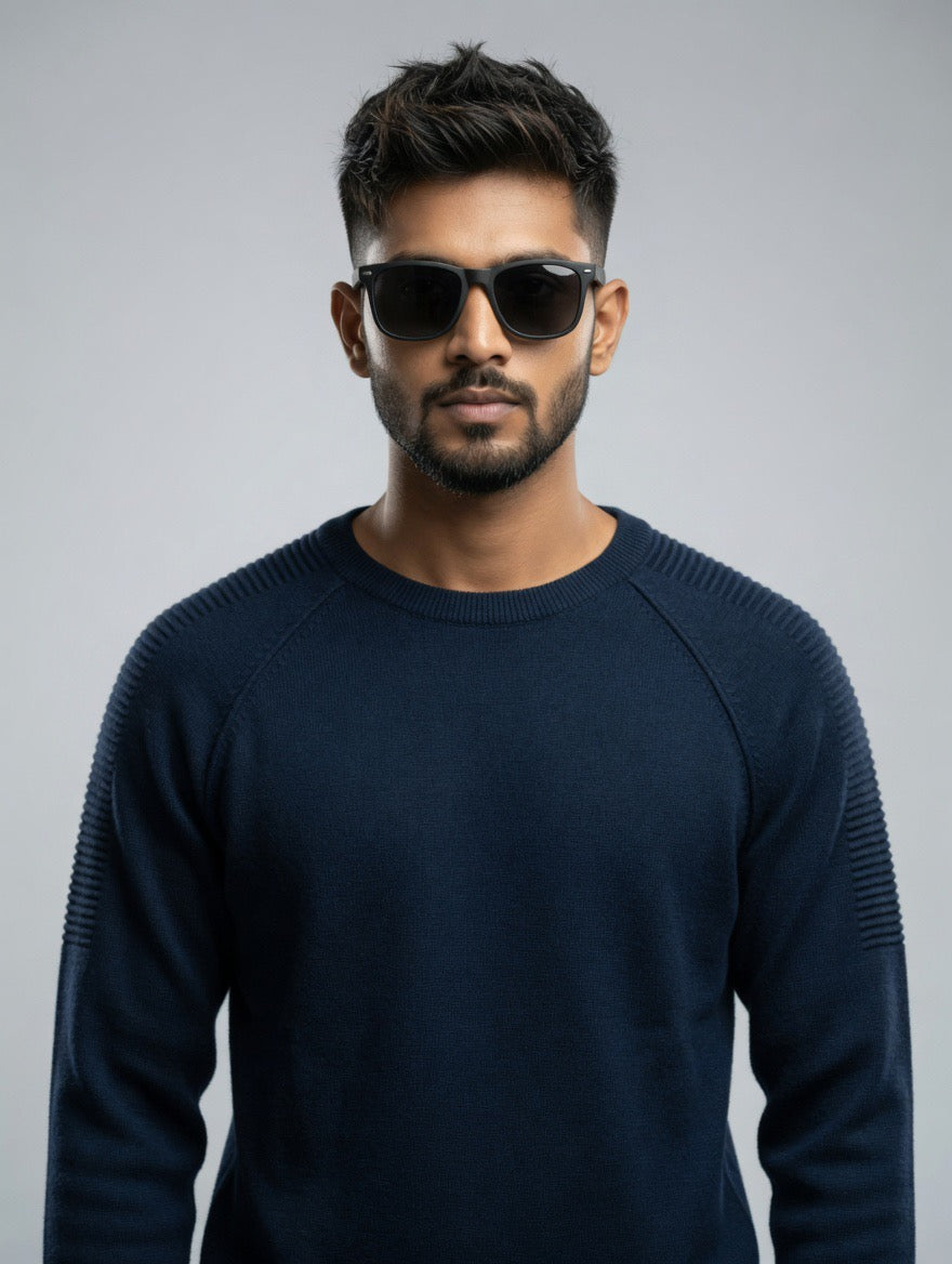 Premium Ribbed Crew Neck Sweater