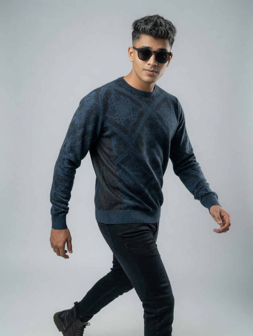 Paisley Pattern Crewneck Sweatshirt