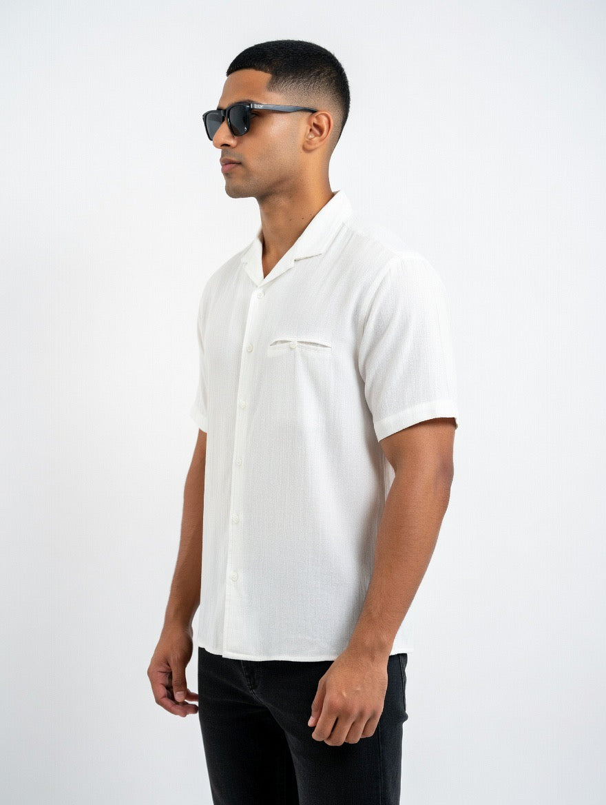 Cuban Collar Camp Shirt