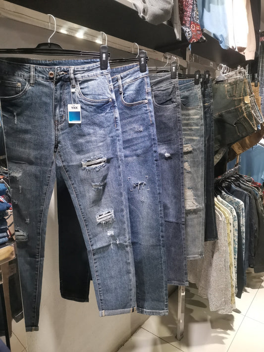 Softened heavy duty jeans