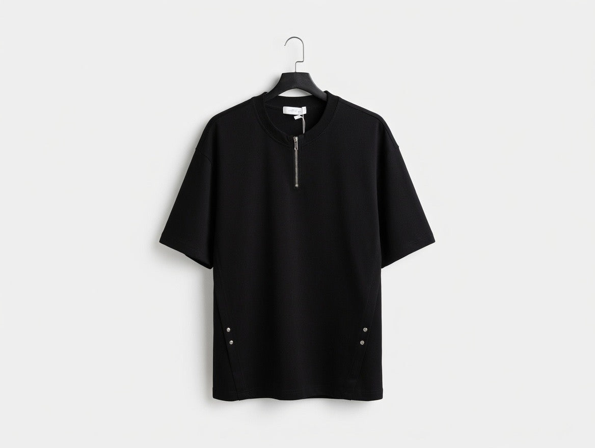 Oversized Quarter-Zip T-Shirt