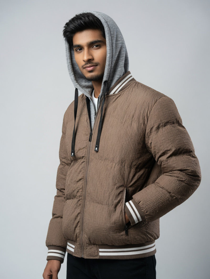 Reversible Brown Bomber Jacket