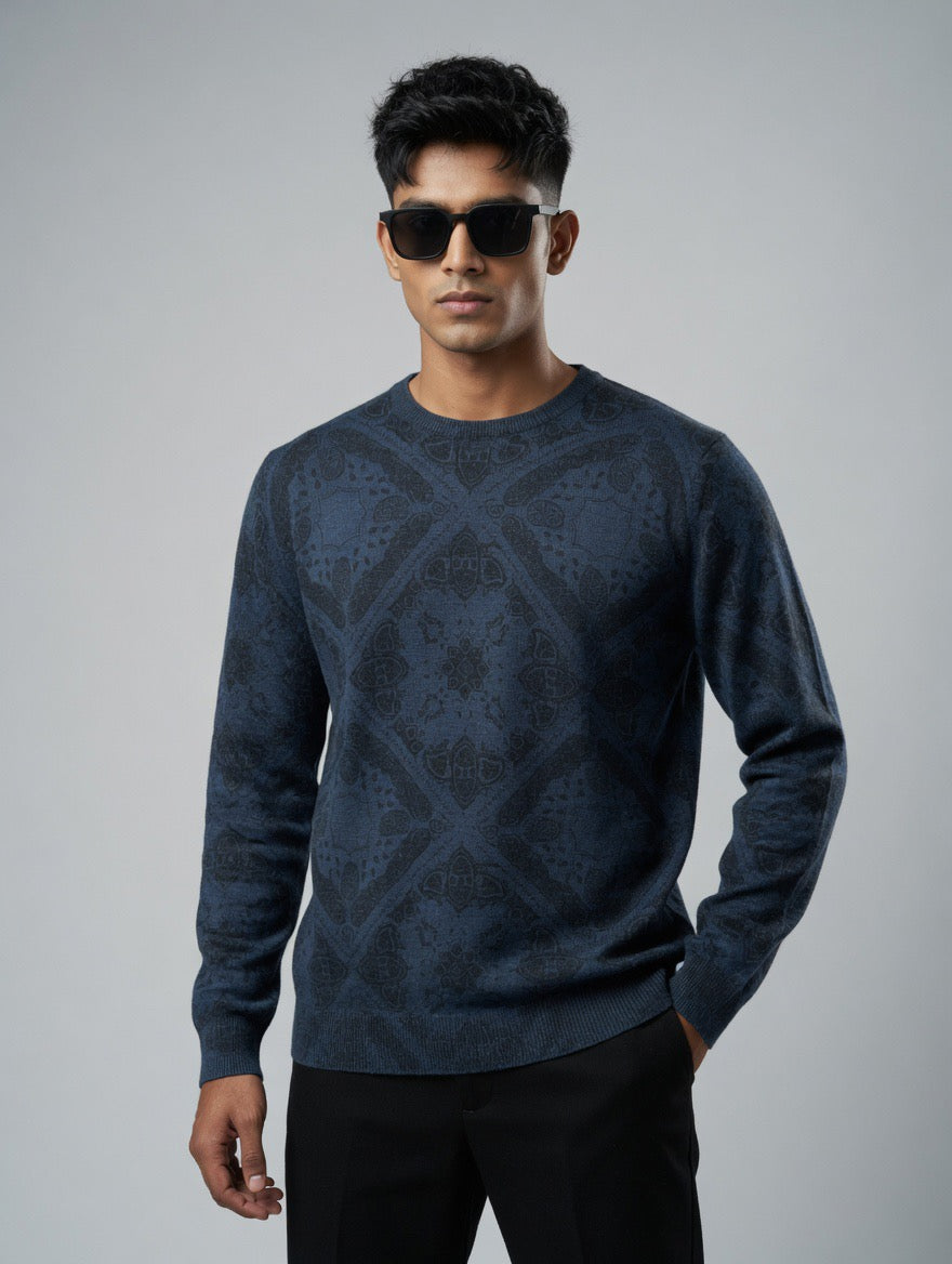 Paisley Pattern Crewneck Sweatshirt