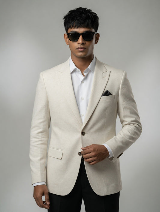Off-White Linen Look Blazer