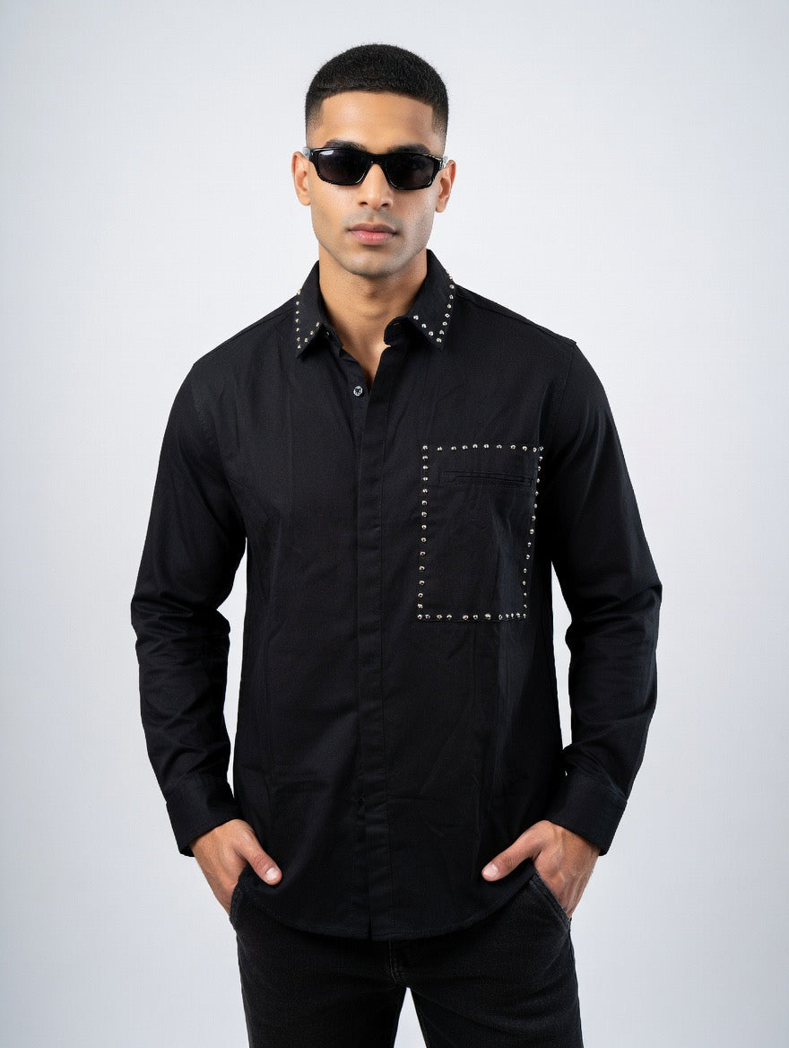 Studded Velvet Shirt