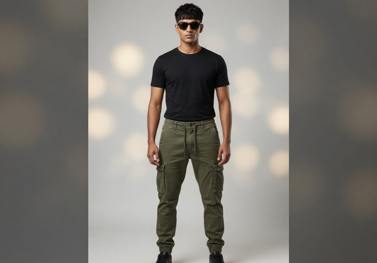 Distressed Cargo Joggers