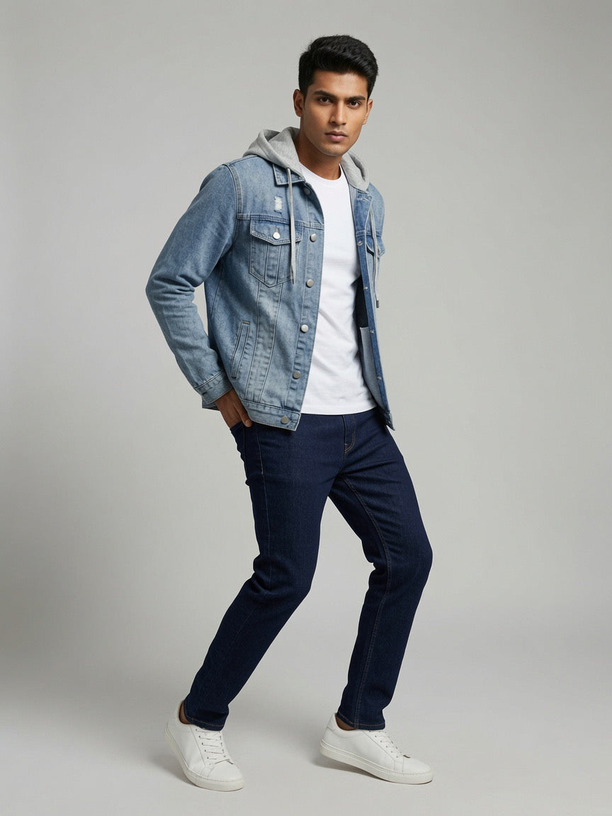 Denim Jacket with removeable hood