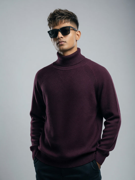 Premium Ribbed Turtleneck Sweater