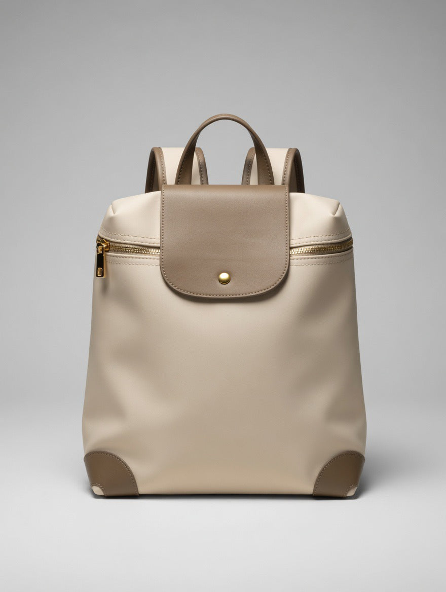 Elegant Two-Tone Lady Backpack