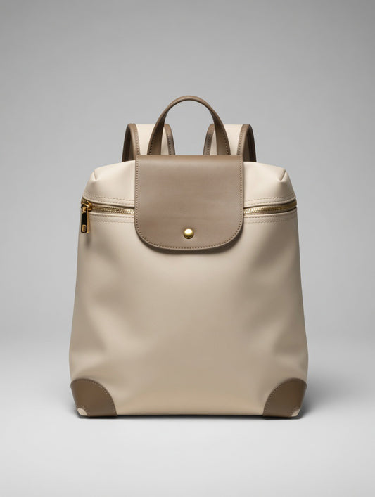 Elegant Two-Tone Lady Backpack