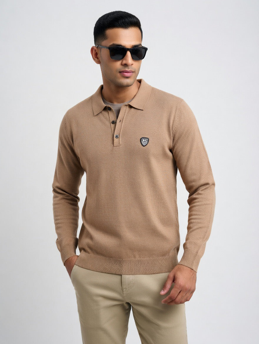 Knit Polo Sweater