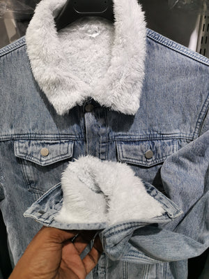 Denim Jacket with fur