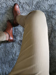 Striped skinny fit trousers