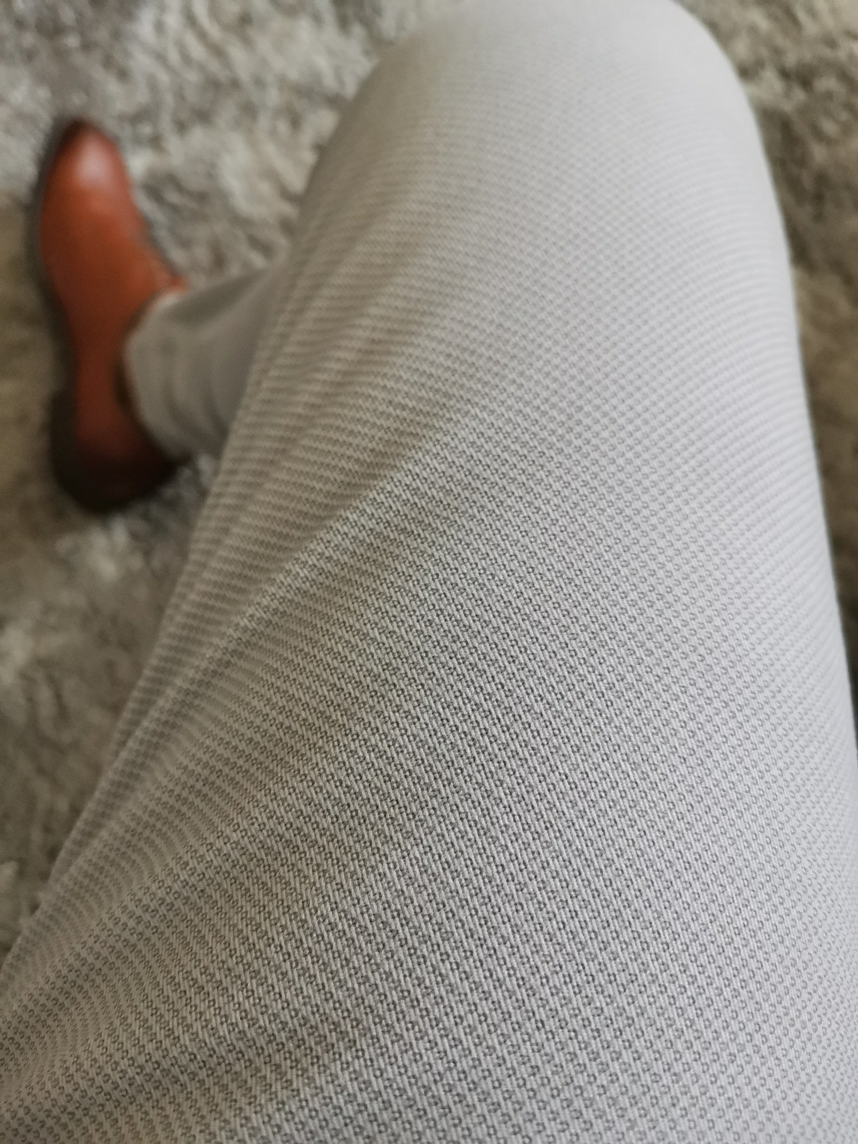 Patterned skinny fit trousers