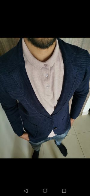Knitted Woolen casual blazer