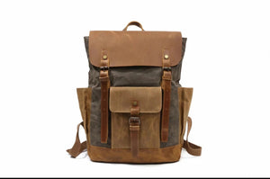 Canvas and Leather Backpack