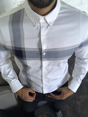 Contrast stripe shirt