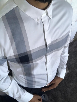 Contrast stripe shirt