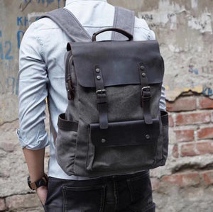 Canvas and Leather backpack