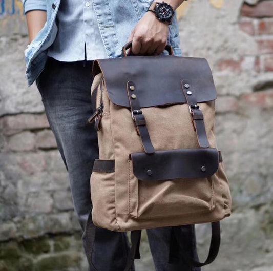 Canvas and Leather backpack