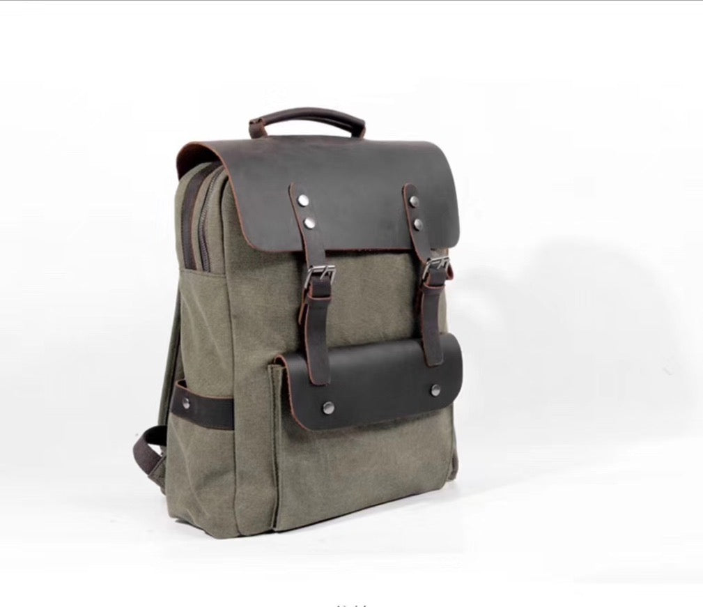 Canvas and Leather backpack